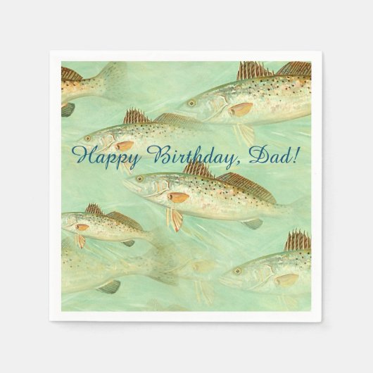 Bass Fish Muster Serviette (Vorderseite)