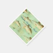 Bass Fish Muster Serviette (Ecke)