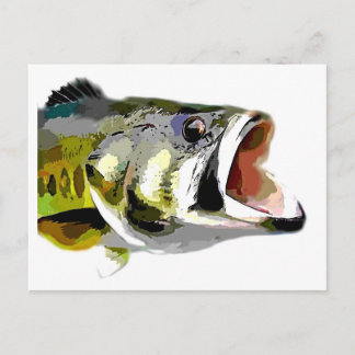 Bass Fish Postkarte