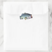 Bass Fish Runder Aufkleber (Tasche)
