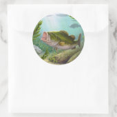 Bass Fish Runder Aufkleber (Tasche)