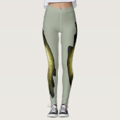 Bass Fish Safari Grüne Leggings (Vorderseite)
