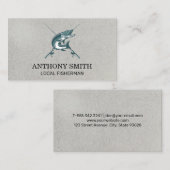 Bass Fish | Symbol "Angeln" Visitenkarte (Vorne/Hinten)