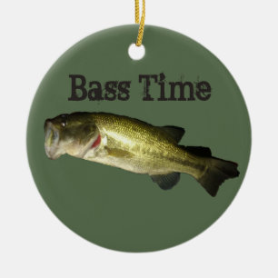 Bass Fish Time Herren Weihnachten Keramik Ornament