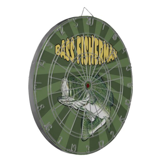 Bass Fisherman Dartboard Dartscheibe (Vorderseite Links)