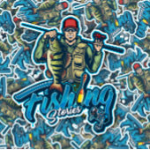 Bass Fisherman Fish Rod Sticker | Die Aufkleber