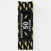Bass Fishing 50. Happy Geburtstag Personalisiert Banner (Vertikal)