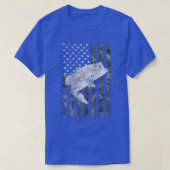Bass Fishing American Camouflage USA Flaggen für F T-Shirt (Design vorne)