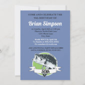 Bass Fishing Birthday Men's Hobby Einladung (Rückseite)