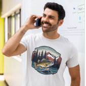 Bass Fishing Cooler Bergwald im Freien T-Shirt