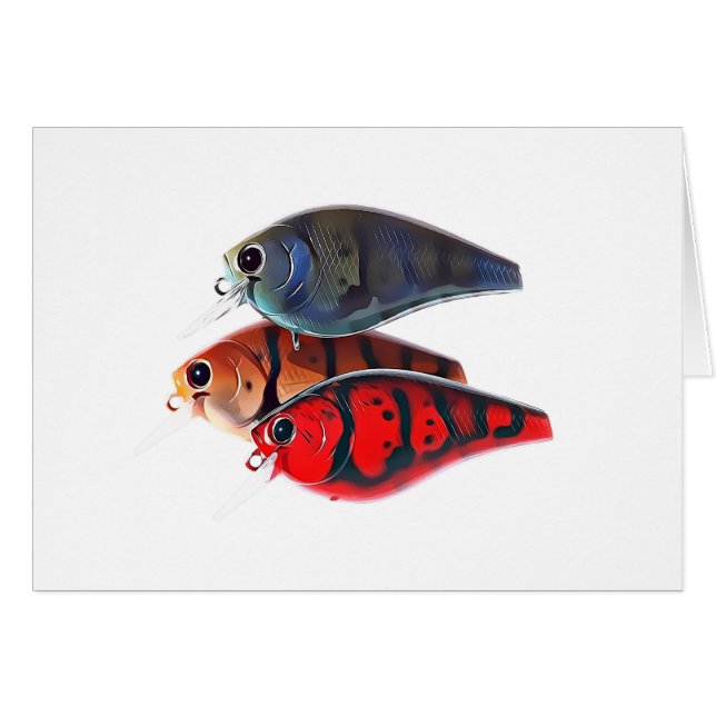 Bass Fishing Crankbait Card (Vorderseite (Horizontal))