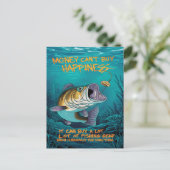Bass Fishing-Glück Postkarte (Stehend Vorderseite)