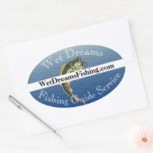 Bass Fishing Guide Service Ovaler Aufkleber (Umschlag)