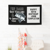 Bass Fishing Happy Birthday Banner Add AGE (Insitu)