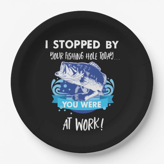 Bass Fishing Party Birthday Retirement Fish Fry Pappteller (Vorderseite)