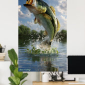 Bass Fishing Poster (Heimbüro)