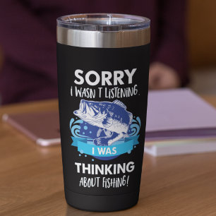 Bass Fishing Quote Hobby Sport Fisherman Angler Thermobecher