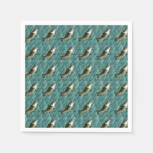 Bass Fishing Serviette (Vorderseite)