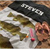 Bass Fishing Smallmouth Herren Sport Name Strandtuch