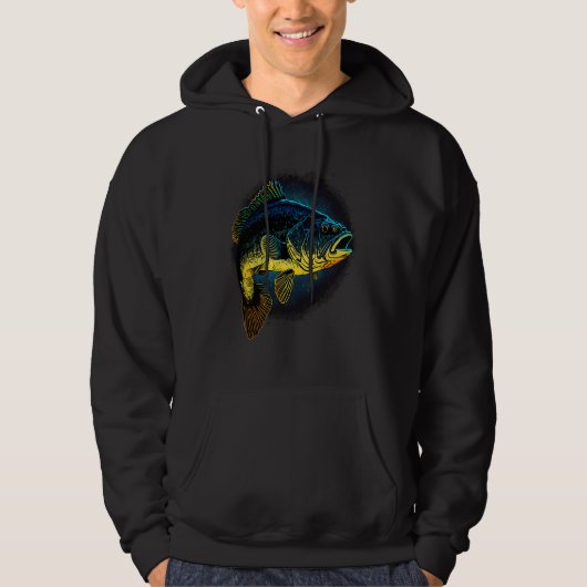Bass Fishing Tournament Black Bass Fish Catcher Hoodie (Vorderseite)