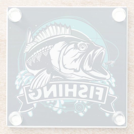 Bass Fishing-Untersetzer | UNTERSETZER SET (Rückseite)