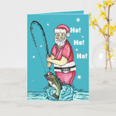Bass Fishing Weihnachten Karte (Gelbe Blume)