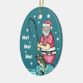 Bass Fishing Weihnachten Keramik Ornament (Links)