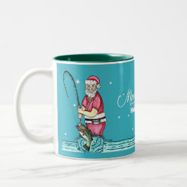 Bass Fishing Weihnachten Zweifarbige Tasse