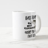 Bass Fishing Zitat Funny Angler Hobby Sport Jumbo-Tasse (Vorderseite Rechts)