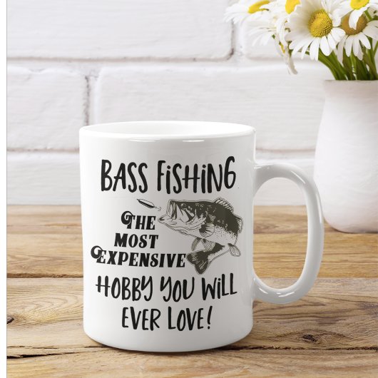 Bass Fishing Zitat Funny Angler Hobby Sport Jumbo-Tasse