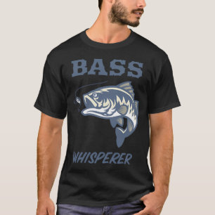 Bass-Flüsterer Lustiges Angeln T-Shirt