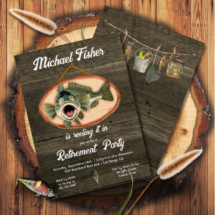 Bass Funny Retirement Einlesen Einladung