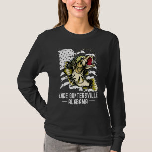 Bass Game Fishing Fisherman Lake Guntersvil T-Shirt