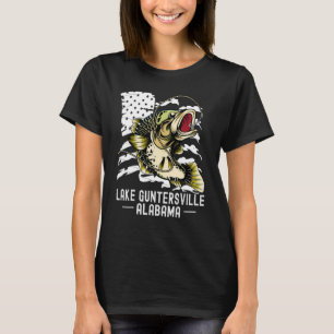 Bass Game Fishing Fisherman Lake Guntersvil T-Shirt