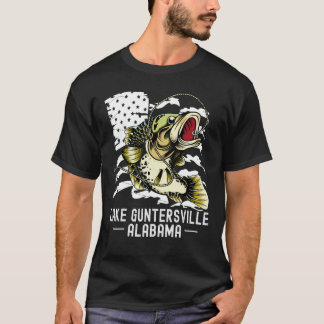 Bass Game Fishing Fisherman Lake Guntersvil T-Shirt
