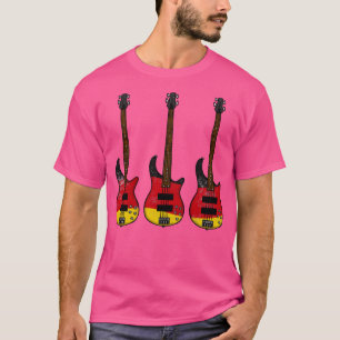 Bass Gitarre Deutsche Flagge Bassist Musiker Deuts T-Shirt