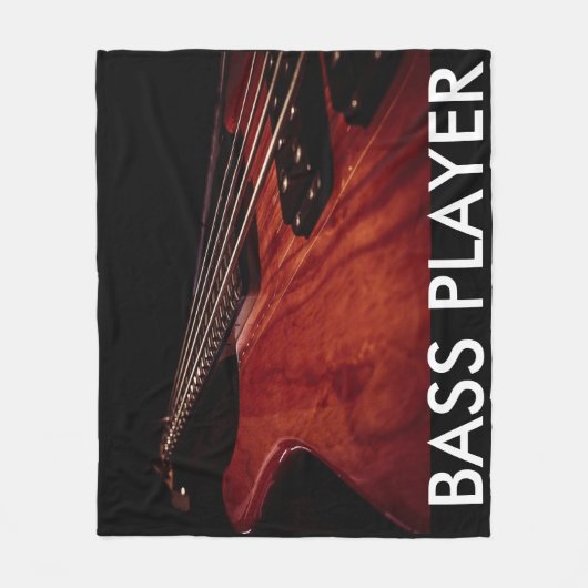 Bass Gitarre Fleece Blanken (Vorderseite)