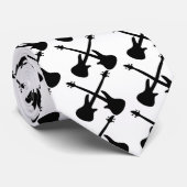 Bass-Gitarre gekreuzt Krawatte (Gerollt)