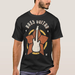 Bass Gitarre Vintag Retro Klassische Musik T-Shirt