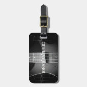 Bass Gitarre-Vorlage Hinzufügen von Text benutzerd Gepäckanhänger (Vorderseite vertikal)