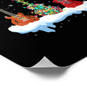 Bass Gitarre Weihnachtsmannmütze Rentideer Hippie  Poster (Ecke)