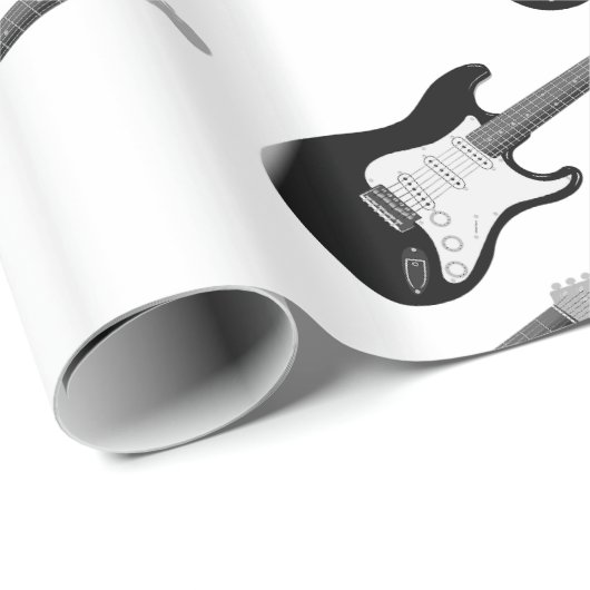 Bass-Gitarren-Packpapier Geschenkpapier (Rolleneckpunkt)
