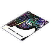 Bass-Gitarren-Regenbogen-Musiknoten-Notizbuch Notizblock (Linke Seite)