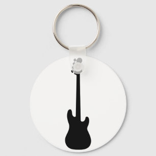 Bass-Gitarren-Silhouette, Musikinstrument Schlüsselanhänger
