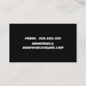 Bass-Gitarrist Visitenkarte (Rückseite)