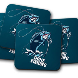 Bass Gone Fishing Untersetzer | Bass Fishing Cork 