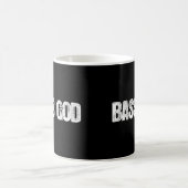 Bass-Gott-Schwarzes Kaffeetasse (Mittel)