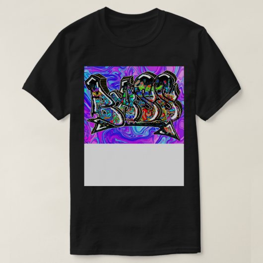 Bass Graffiti Guitar Gig Art T-Shirt (Design vorne)