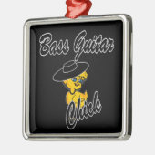 Bass Guitar #4 Silbernes Ornament (Links)