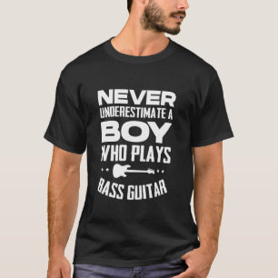 Bass Guitar Bassist Boys and Men Bass Player 1 T-Shirt